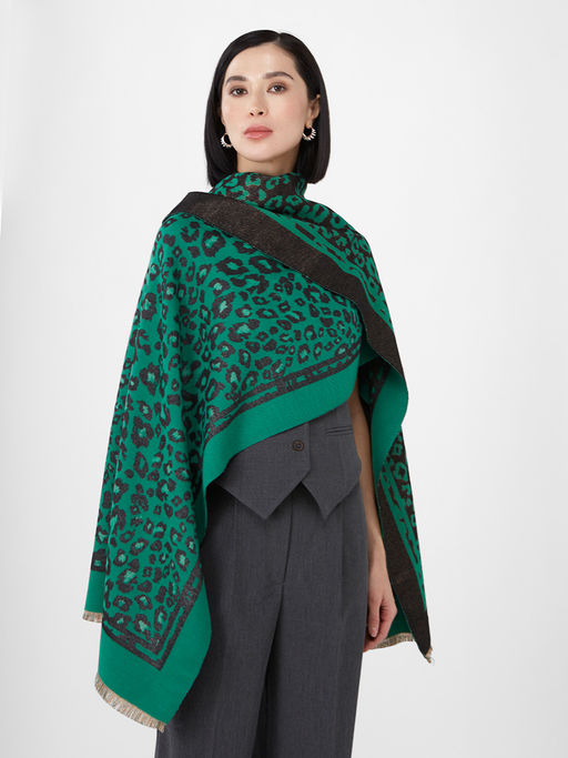 в составе ШЕРСТЬ и КАШЕМИР Большой, мягкий, теплый однотонный двусторонний палантин. - Tantino фото 5