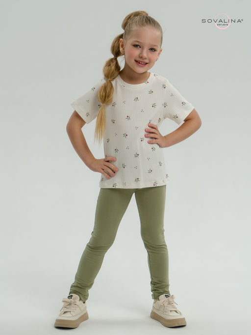 Костюм Мулан бордовые тюльпанчики-оливка - Sovalina фото 3