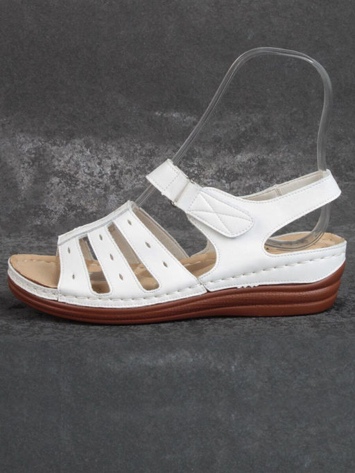 06-PEI02-1 WHITE Туфли летние женские (натуральная кожа) - No name фото 4