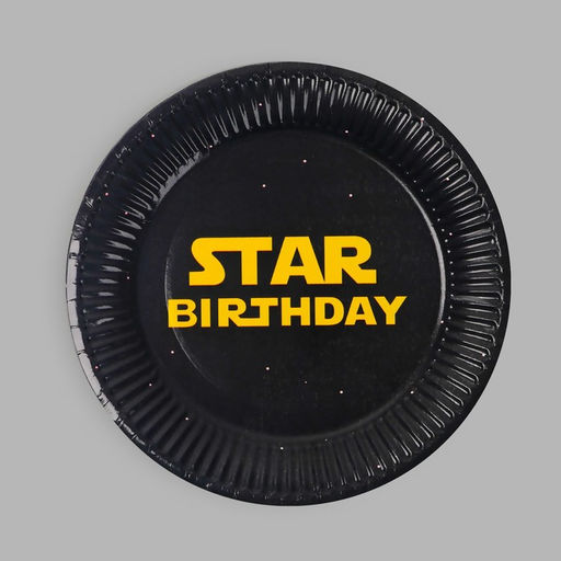 Тарелка бумажная Star Birthday, набор 6 шт, 18 см - Страна карнавалия фото 3