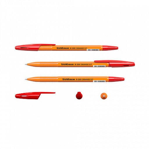 Цена за 50 шт. Ручка шариковая ErichKrause R-301 Stick Orange 0.7, цвет чернил синий (в коробке по 50 шт.)  фото 13