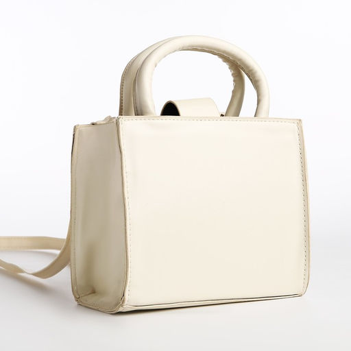 Сумка-тоут на молнии, цвет молочный - Simaland фото 3