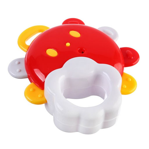 Погремушка Солнышко с зеркалом, с эластичными элементами, цвет МИКС, Крошка Я  фото 3