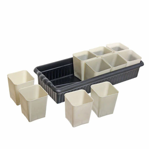 Набор для рассады на 10 стаканов 400 мл 442*186*100 мм черный