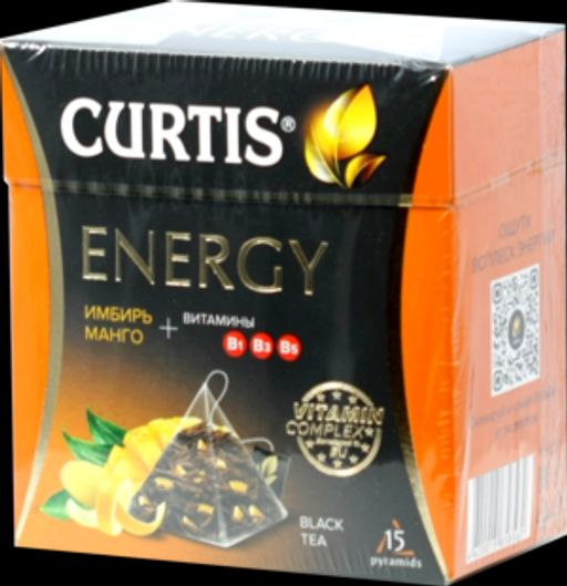 CURTIS. Energy tea (пирамидки) карт.пачка, 15 пак. РОССИЯ