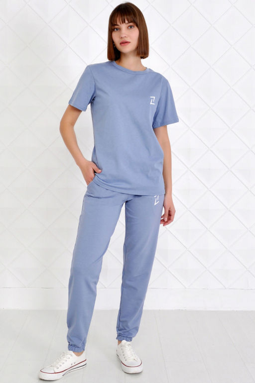 Арт. 2349 Костюм женский лила 44-52 (5 шт) Цвет:верх- лила, низ- лила - Калинка фото 2