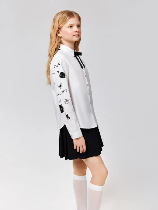 ACOOLA / Блузка детская для девочек Tartlet2 белоснежный  фото 5