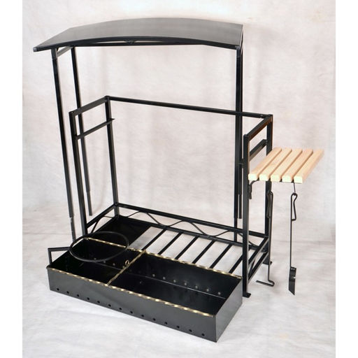 Мангал с крышей Хоттабыч 105 х 60 х 219 см, кочерга, совок, подставка под казан - Simaland фото 2