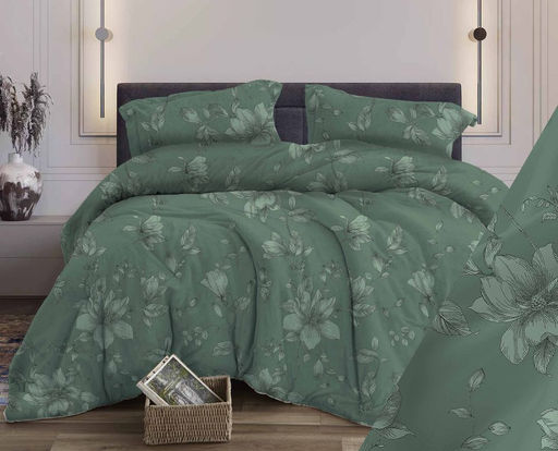 Наволочка 70*70 см, бязь "Комфорт" (Грация, изумрудный)