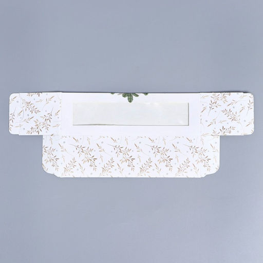 Цена за 5 шт. Коробка для макарун «С Новым годом» 18×5.5×5.5 см