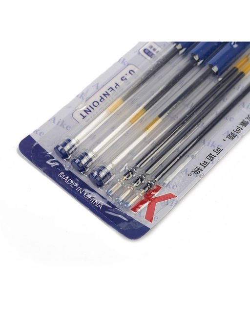 Набор гелевых ручек Calligrata, 3 штуки, синий стержень, узел 0.5 мм, 3 сменных стержня