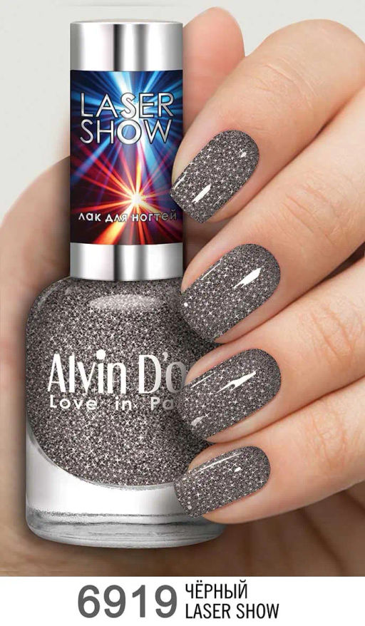 Alvin Dor (ADN-69) Лак д/н LASER SHOW 12мл (тон 6919) чёрный
