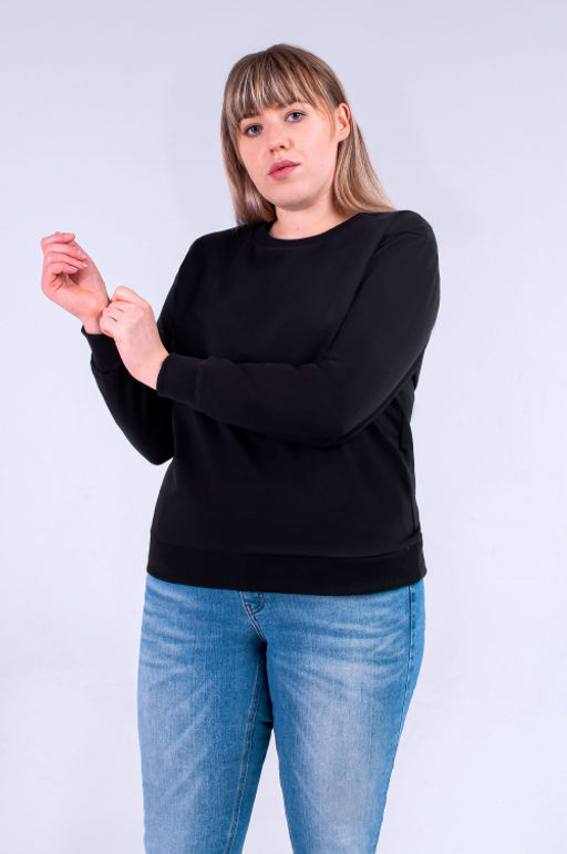 Арт. 13103 Толстовка женская 50-58 (5 шт) Цвет:черный - Калинка фото 3