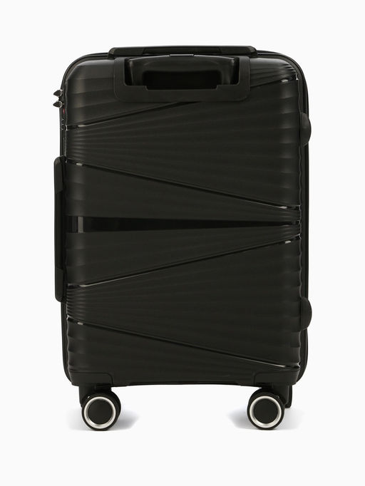 Чемодан на колёсах маленький 44 л (S), на молнии, кодовый замок, чёрный