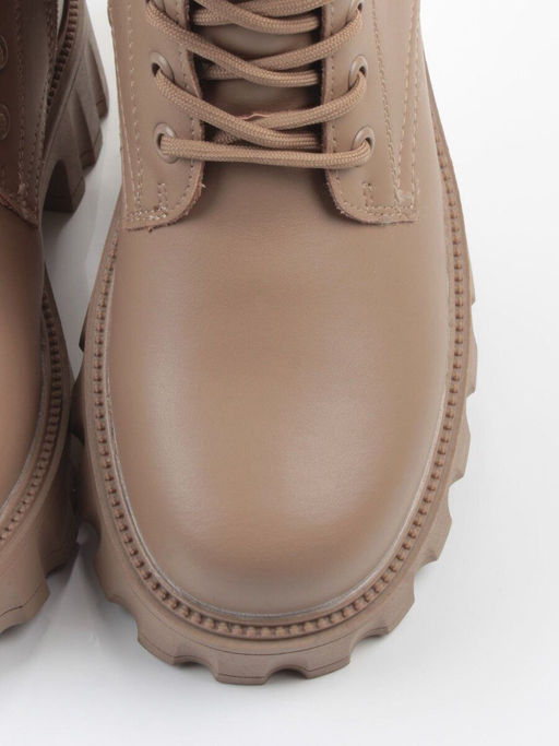 04-PAX33-2Z DK. BEIGE Ботинки зимние женские (натуральная кожа, 100% шерсть)