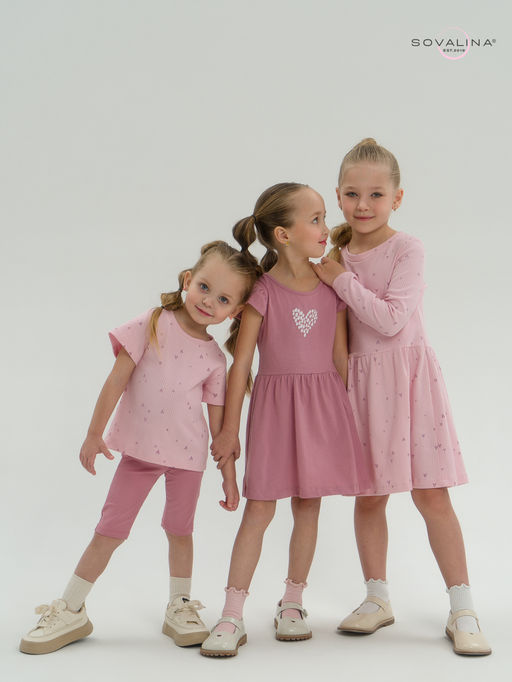 Костюм Актив лиловые сердечки-сухая роза - Sovalina фото 41