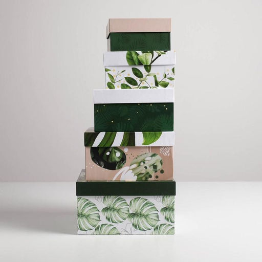 Набор подарочных коробок 5 в 1 Тропический, 14 14 822 22 12 см - Дарите счастье фото 2