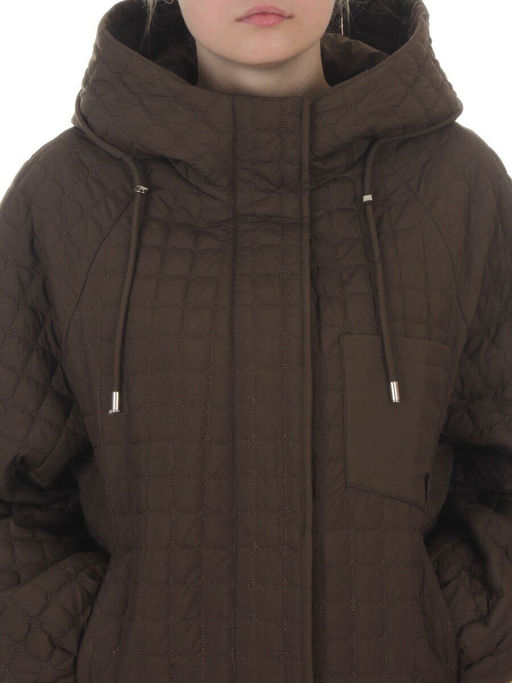 8039 BROWN Куртка стеганная демисезонная женская (100 гр. холлофайбер) - Fashion фото 4