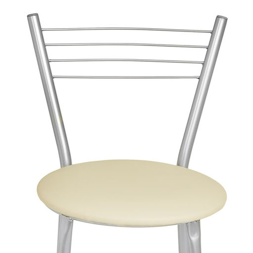 Стул барный «Клик Мебель», со спинкой, искусственная кожа, цвет светло - бежевый