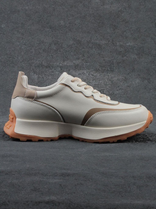 03-YC353-1 BEIGE Кроссовки женские (натуральная кожа)