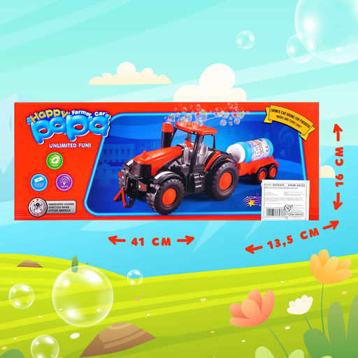 Трактор Фермер, с мыльными пузырями, работает от батареек, свет и звук - Simaland фото 5