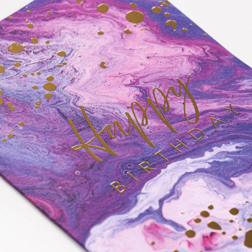 Цена за 5 шт. Открытка на акварельном картоне Happy Birthday, 11,8 х 16,4 см - Дарите счастье фото 5