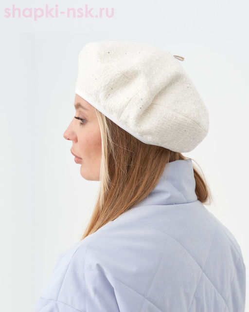 Диор 3 ткань Шанель пайетки Берет (56-58)