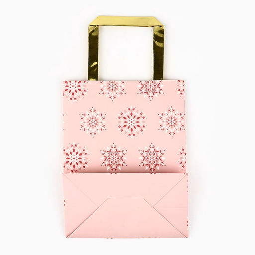 Пакет подарочный новогодний ламинированный «Танец снежинок», MS 23×18×10 см