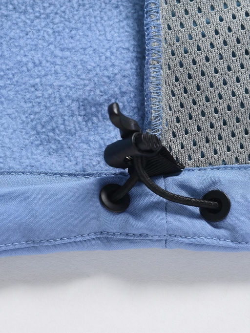 Парка женская софтшелл виндстоппер удлинённая с капюшоном голубого цвета 9614_1Gl