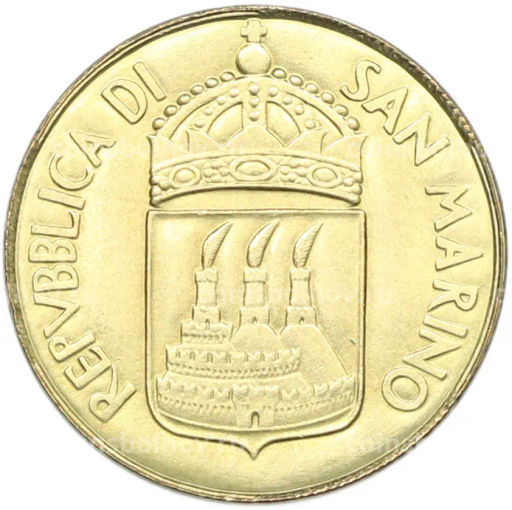 Монета 20 лир 1973 года Сан-Марино