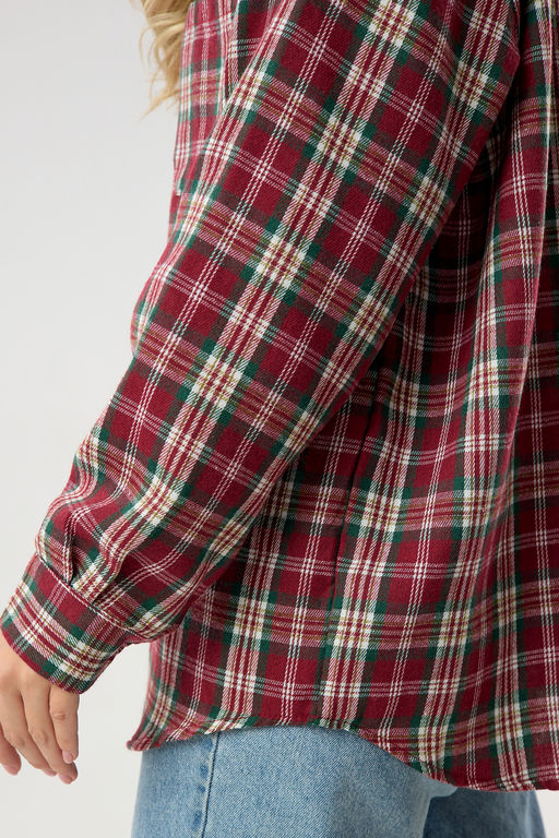 Рубашка женская в клетку