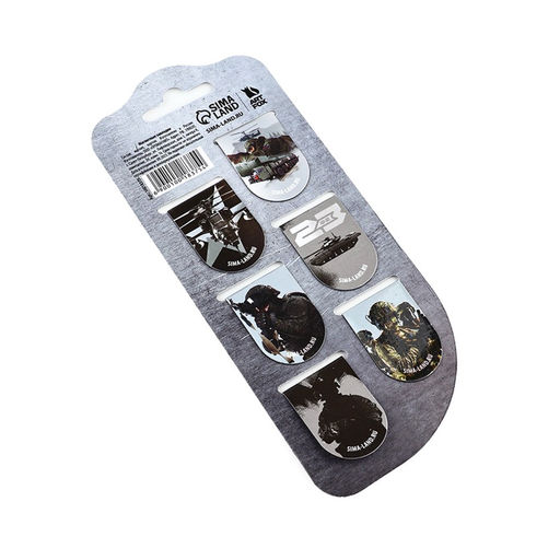 Набор магнитных закладок на подложке, 5 шт "Юный защитник"