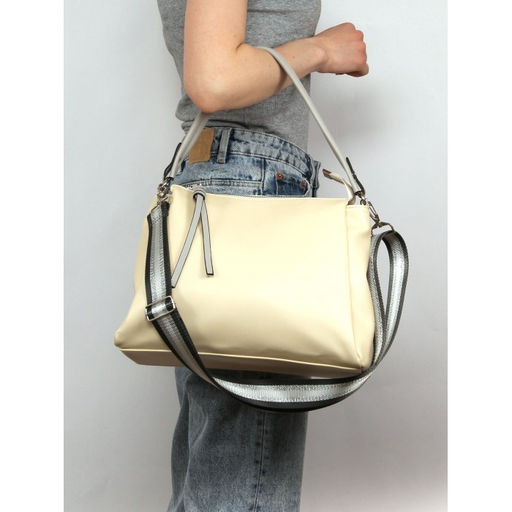 Сумка женская искусственная кожа ADEL-289/1в/ММ, 3отд.2внут.карм. плеч/рем-стропа, бежевый 259980 - Adelia фото 5