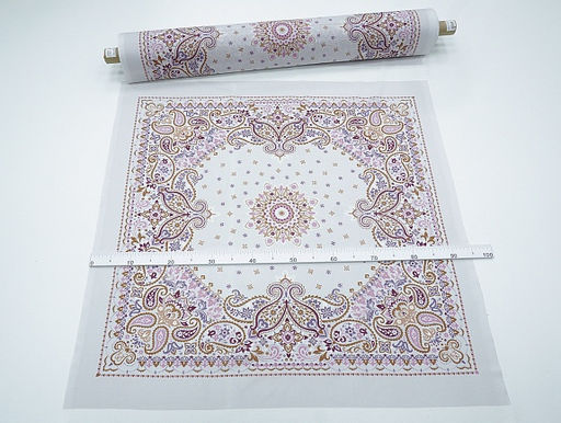 Ситец Восточные узоры (Гол.платок 0.95м*0.95м), ш.0.95м, хл-100%, 99гр/м.кв, раппорт 100см - Купава фото 6