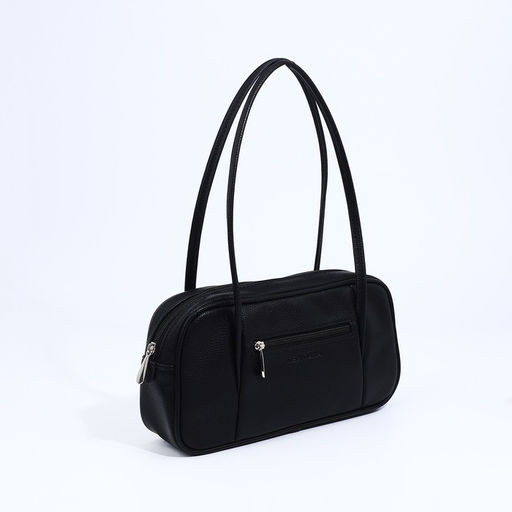 Сумка женская TEXTURA, саквояж, средний размер, цвет чёрный  фото 2