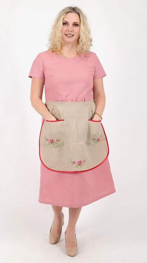 Фартук с вышивкой модель ЛП 13-10 лен 100% - Лен поволжья фото 3