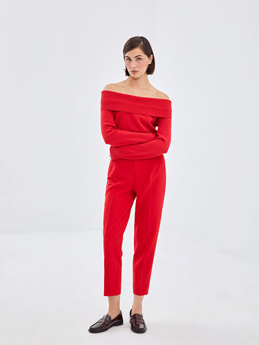 Kad?n Havu? Kesim D?z Pantolon