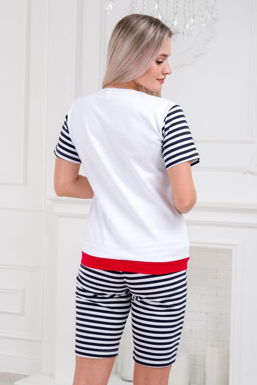 Пижама женская футболки и шорт из интерлока Киса - Амадэль фото 2