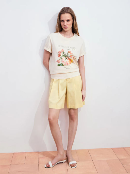 Футболка из хлопка с принтом ZR2605023411-9 / Zarina