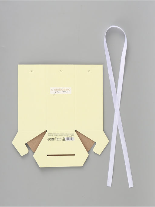 Цена за 2 шт. Коробка - переноска подарочная для цветов «С любовью», 17×14.8×19.5 см, шестигранник