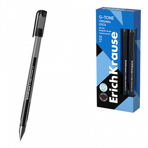 Цена за 12 шт. Ручка гелевая ErichKrause G-Tone Stick Original 0.5, цвет чернил зеленый (в коробке по 12 шт.)
