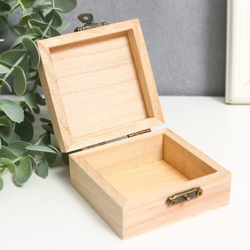 Цена за 12 шт. Шкатулка для росписи дерево «Квадрат», для творчества, декора, 4×8×8 см