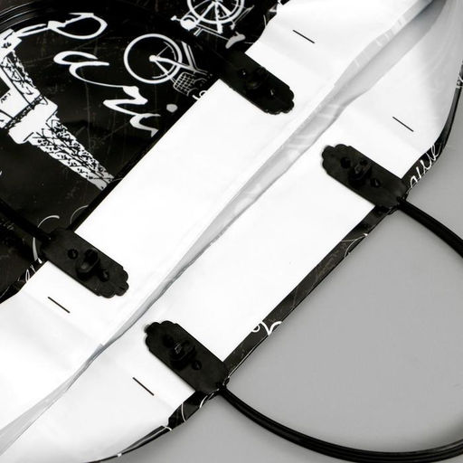 Цена за 5 шт. Пакет «Бонжур», полиэтиленовый с пластиковой ручкой, 37×35 см, 90 мкм