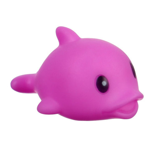 Набор резиновых игрушек для ванны Крошка Я «Поймай дельфина», с пищалкой, сачок в комплекте, 6 шт.