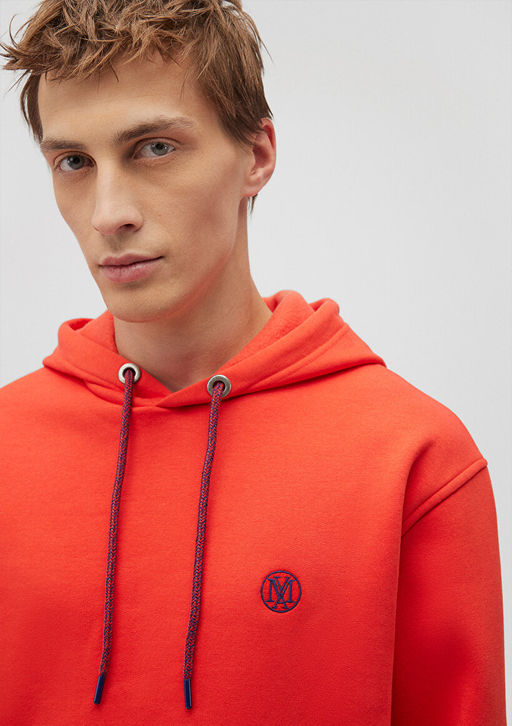 Mavi Logo Nak?sl? Kapusonlu K?rm?z? Sweatshirt  фото 5