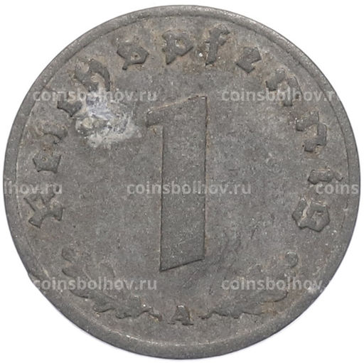 Монета 1 рейхспфенниг 1942 года A Германия