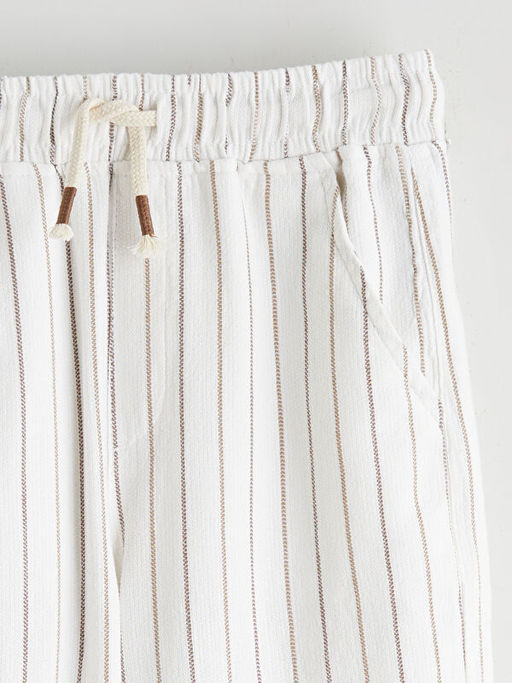 Beli Lastikli ?izgili Erkek ?ocuk Pantolon