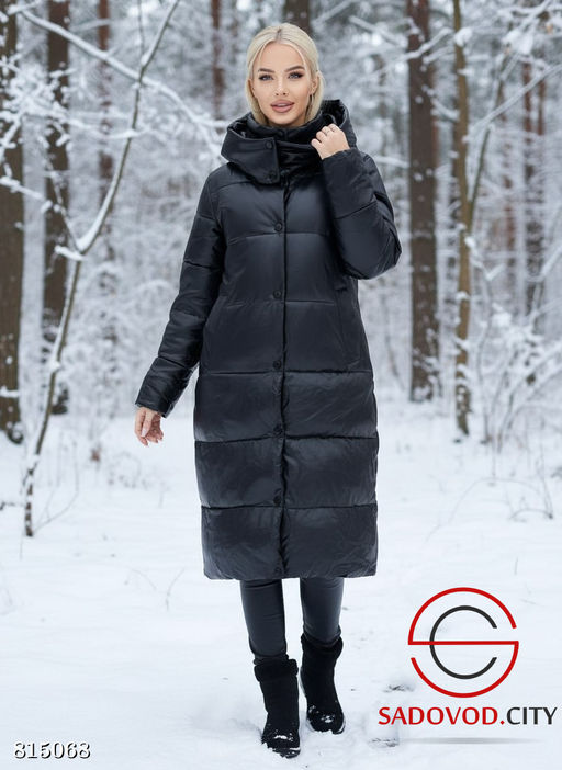 Куртка женская зимняя из эко-кожи