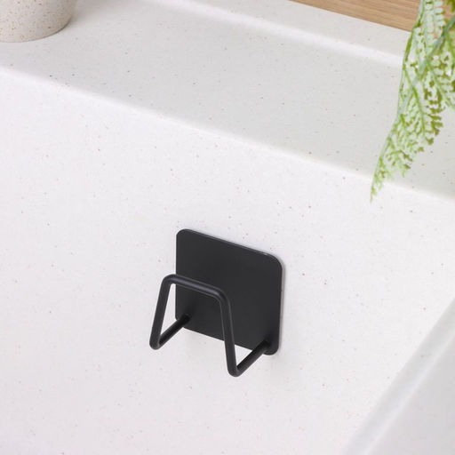 Цена за 2 шт. Держатель универсальный Доляна, на липучке, чёрный