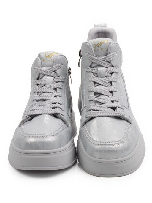 01-A324-6B GRAY/LT. BLUE Ботинки демисезонные женские (натуральная кожа)